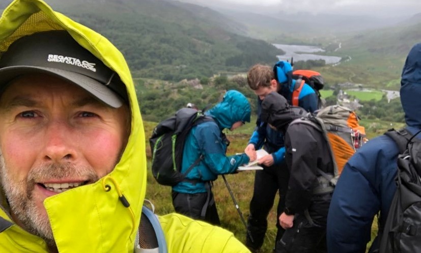 Martyn Broughton navigating in poor weather